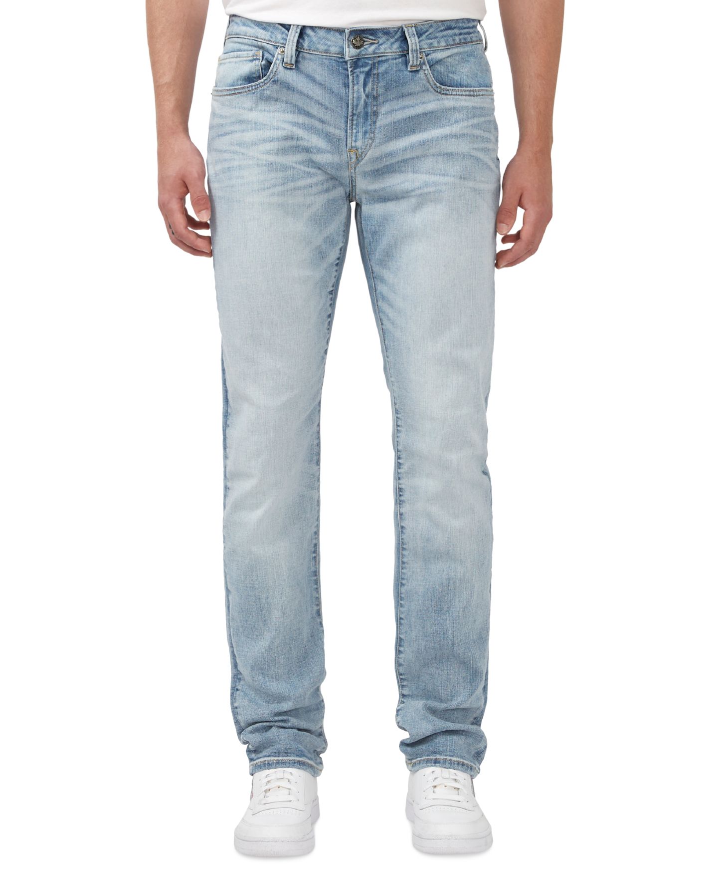 Мужские джинсы Buffalo David Bitton Slim Ash Crinkled Stretch Denim Jeans, цвет: Индиго — фото 7