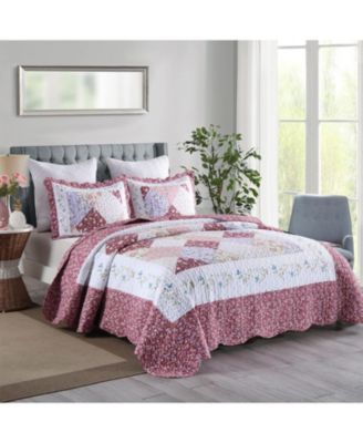 3 Piece Printed Quilt Set Bedspread Set B028 - King
