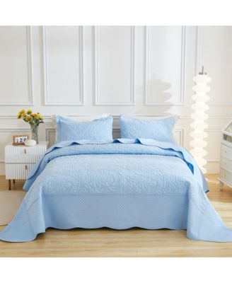 100% Cotton Oversized Bedspread Quilt Set - King
