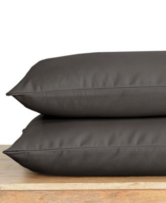 100% Organic Percale Cotton Envelope Closure Pillowcases, Set of 2, Queen