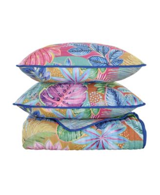 Hanalei Tropical 3-Pc Quilt Set, Full/Queen