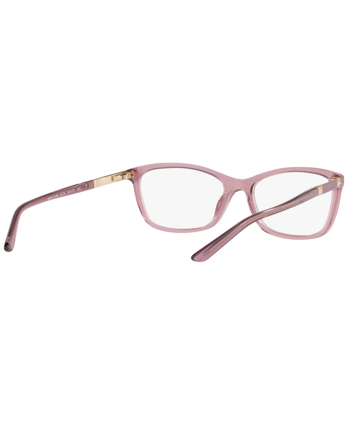 Versace Daily Heritage Ve 3186 5279 54mm Womens Butterfly Eyeglasses 54mm In Transparent Violet