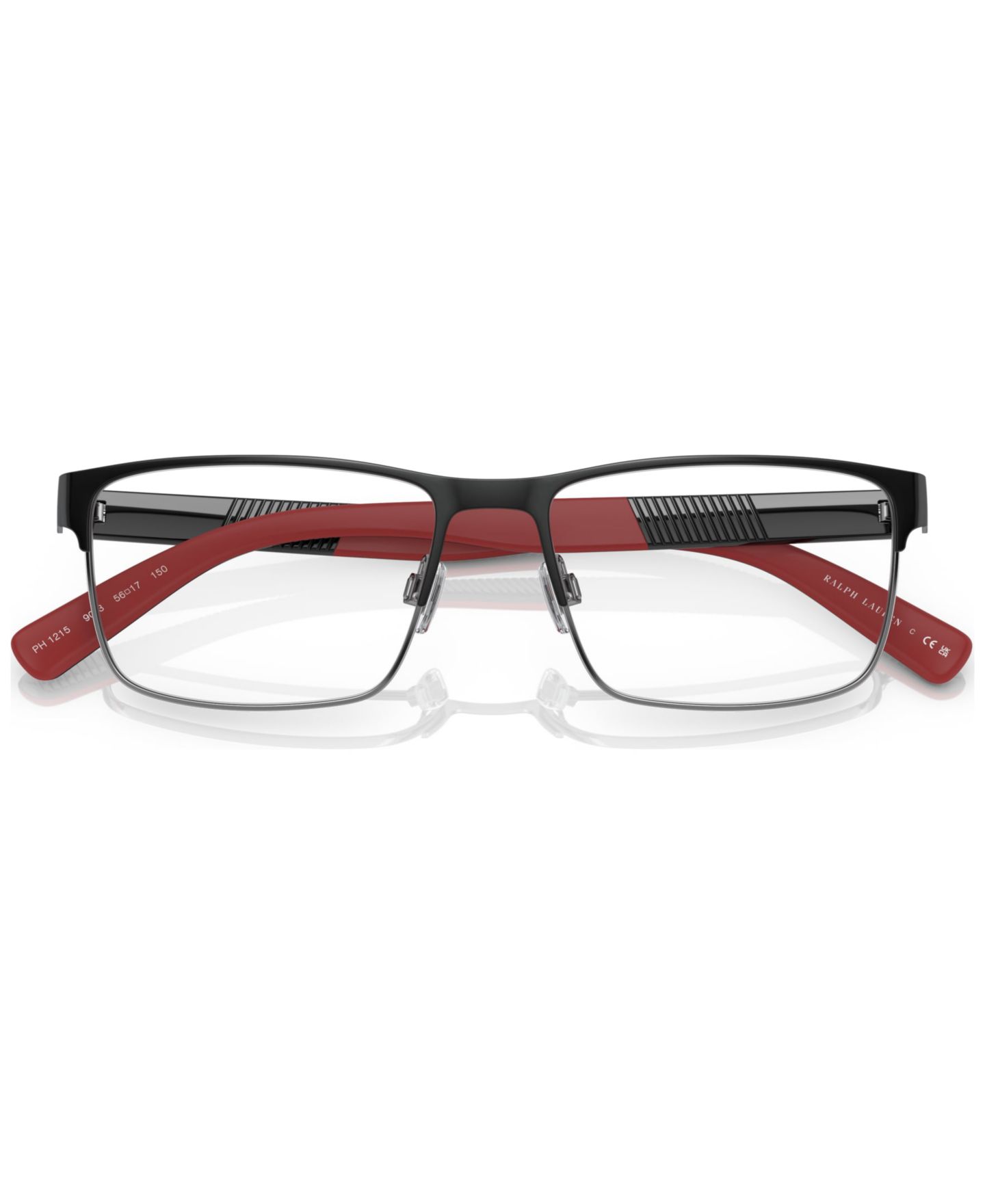 Мужские очки Polo Ralph Lauren Man Rectangle Metal PH1215 Eyeglasses, цвет: Чёрный / Графитовый — фото 5