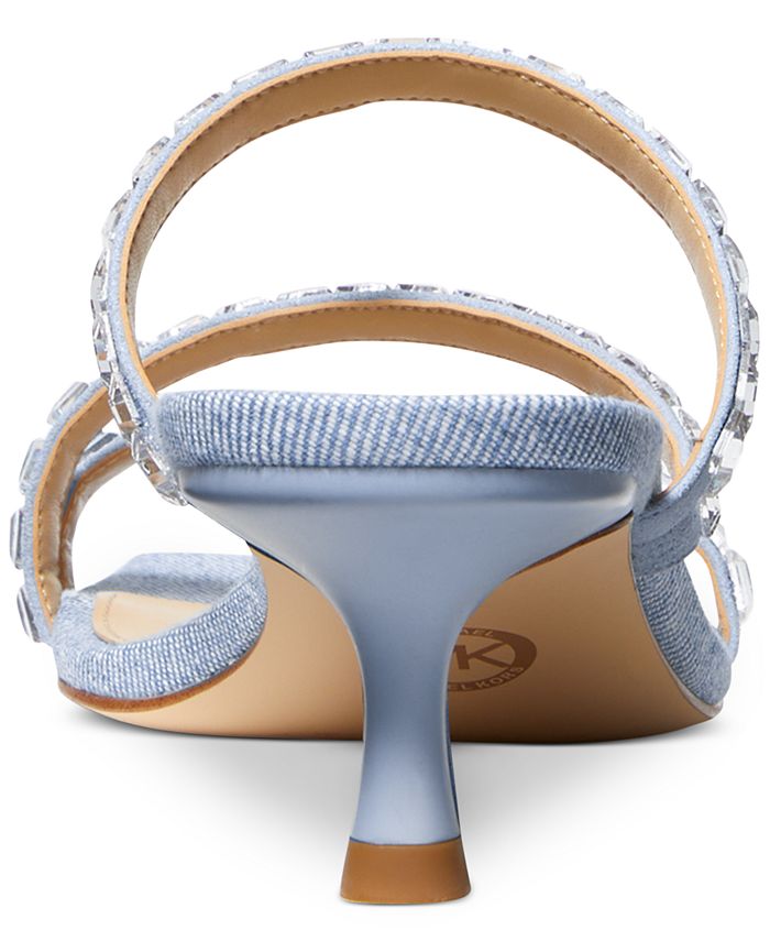 Pearl Embellished Kitten Heel Sandals