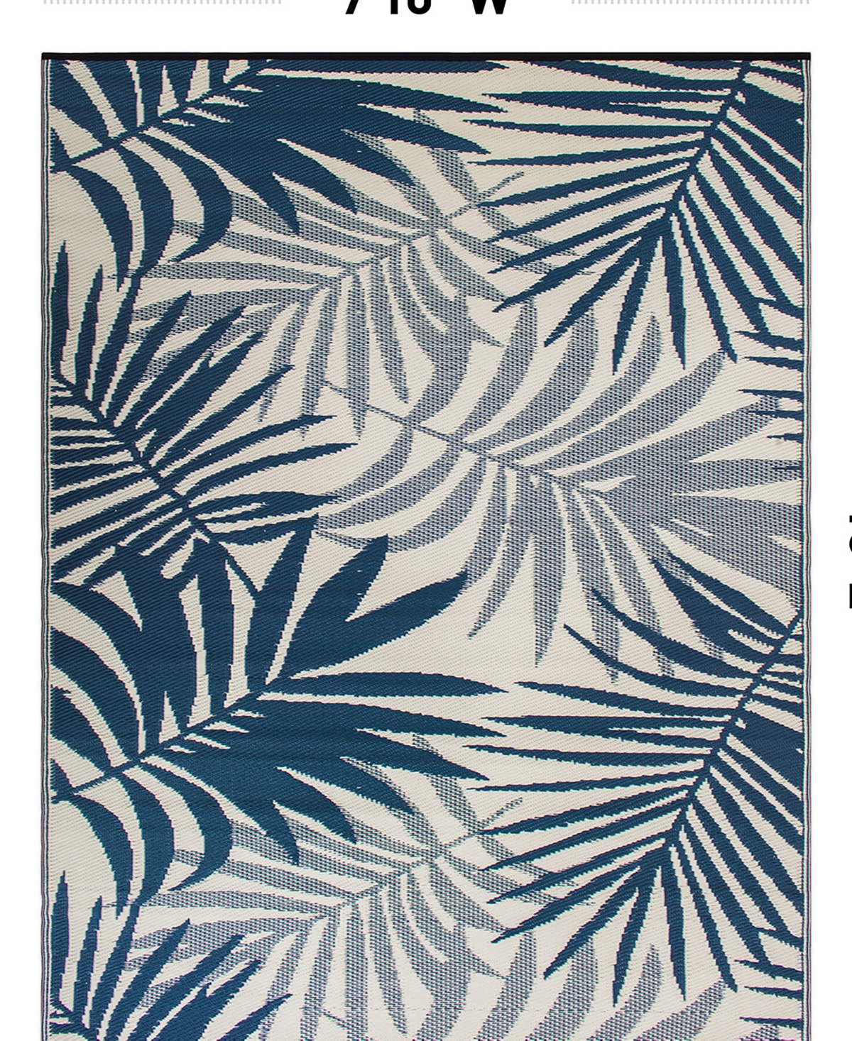 Shop Main Street Rugs Hana Outdoor 6054 5' X 7' Area Rug In Navy