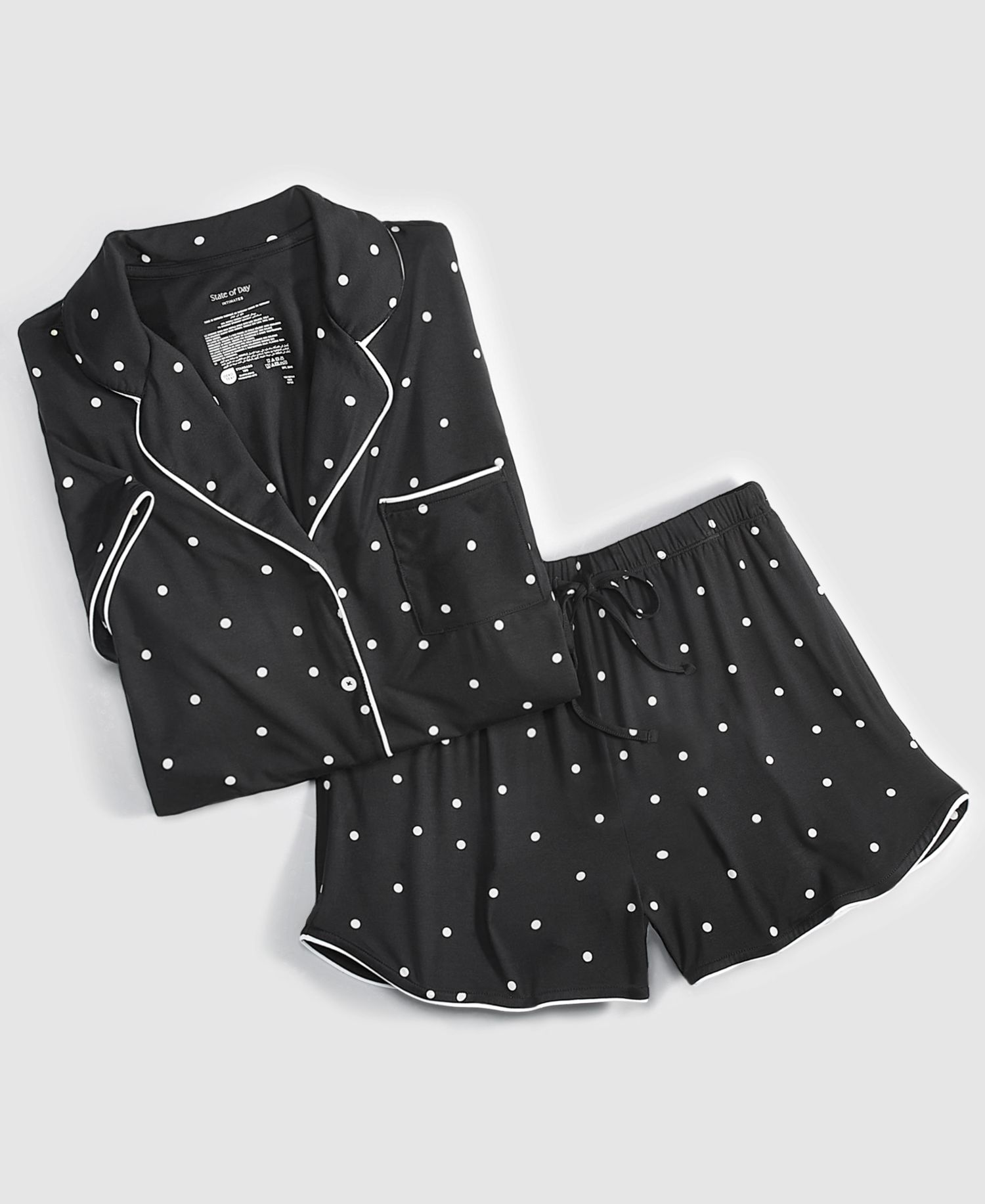 Women's 2-Piece Short-Sleeve Notched-Collar Pajama Set XS-3X