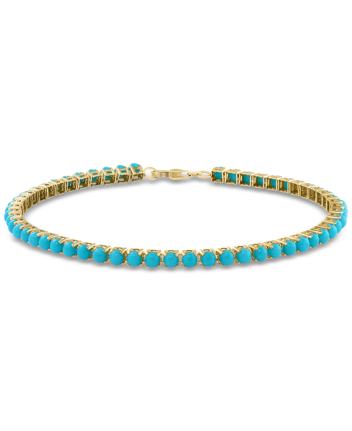 Effy Turquoise Bead Link Tennis Bracelet in 14k Gold - 14K Gold