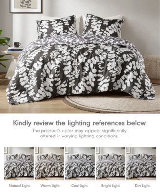 Aria Floral Print Reversible 3-Pc. Comforter Set, King/California King