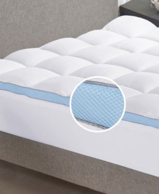 Extra Thick Cooling Plush Pillow-Top Mattress Topper, King