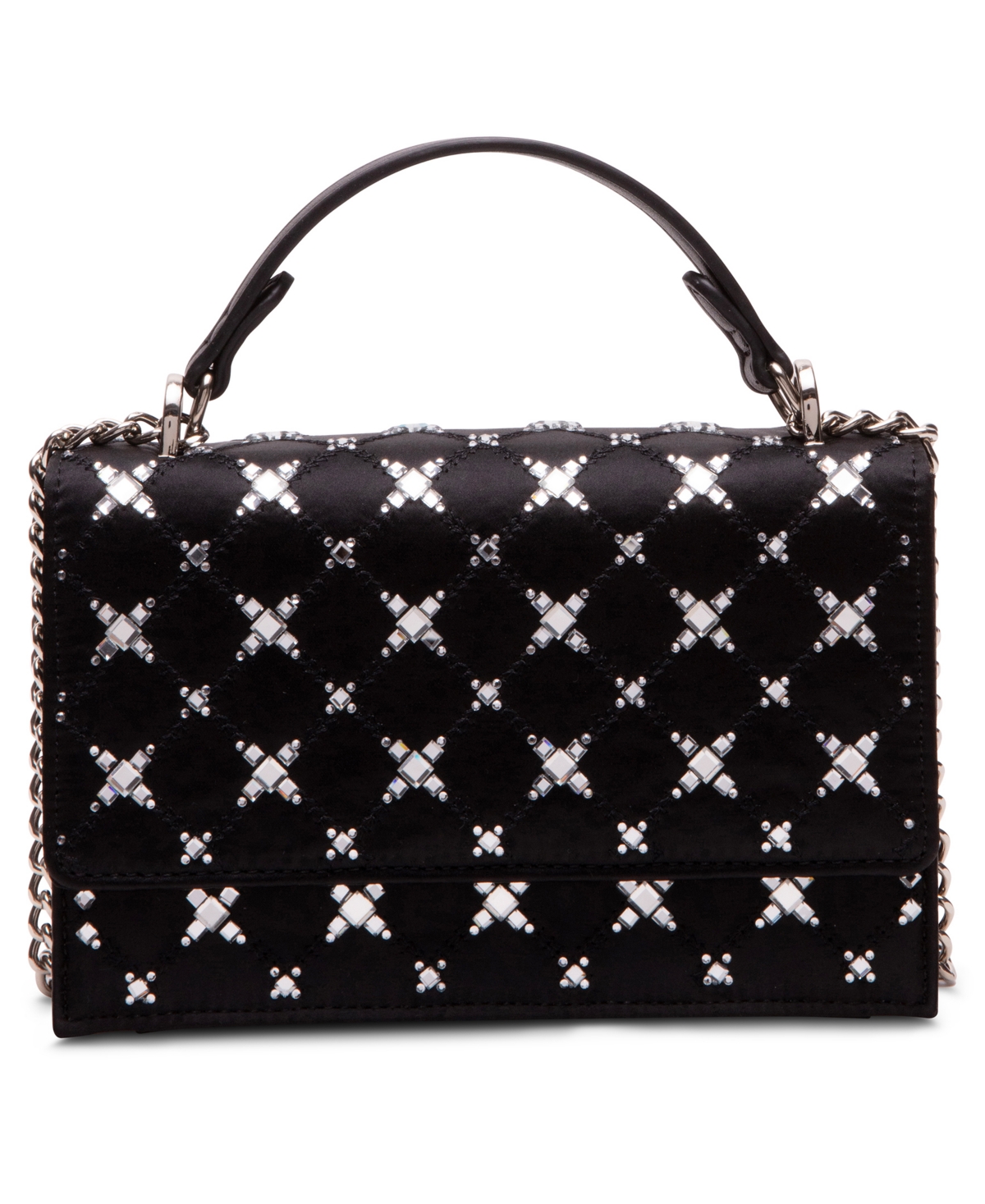 Quilted Stone Sparkler Convertible Bag - Black