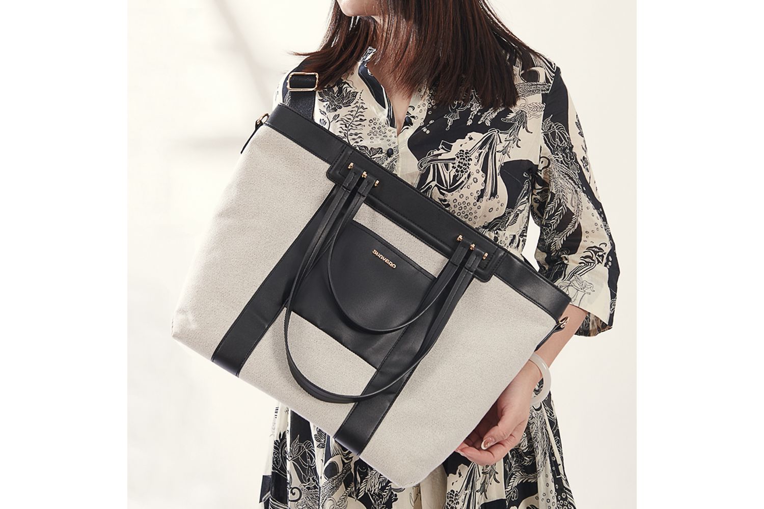 Large Canvas Diaper Tote Bag