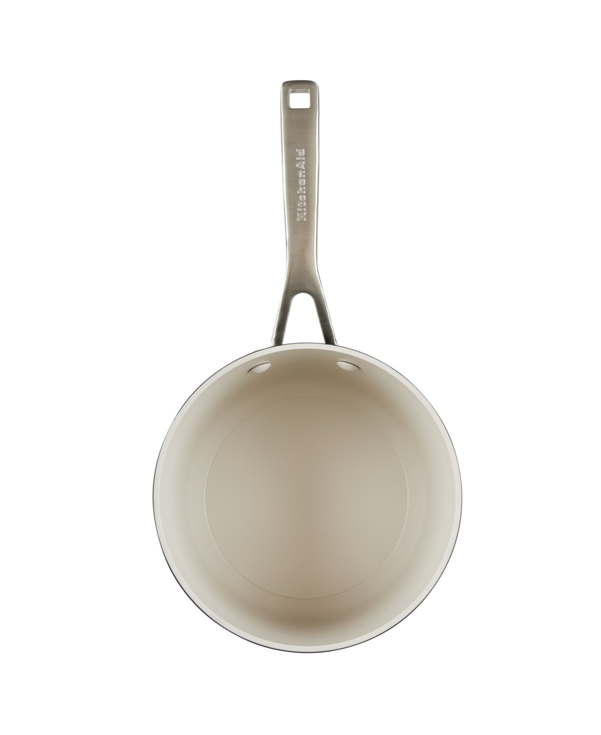 Kitchenaid Hard Anodized Ceramic Nonstick Cookware Sauce Pan With Lid In Black Matte