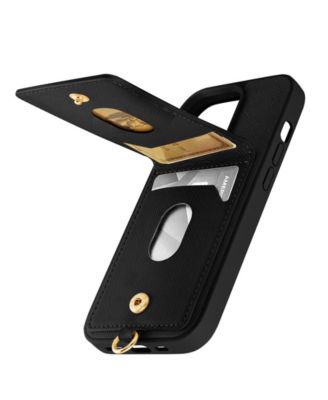 Women's Black Saffiano Leather iPhone 14 Pro Max Case