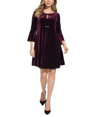 Jessica Howard Women's Velvet A-Line Dress - Macy's