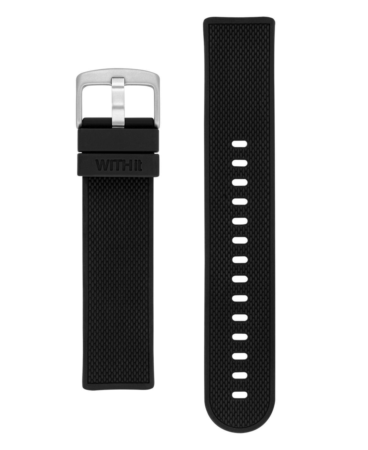 Shop Withit Unisex Black Woven Silicone Band Compatible With Fitbit Charge 5 And 6