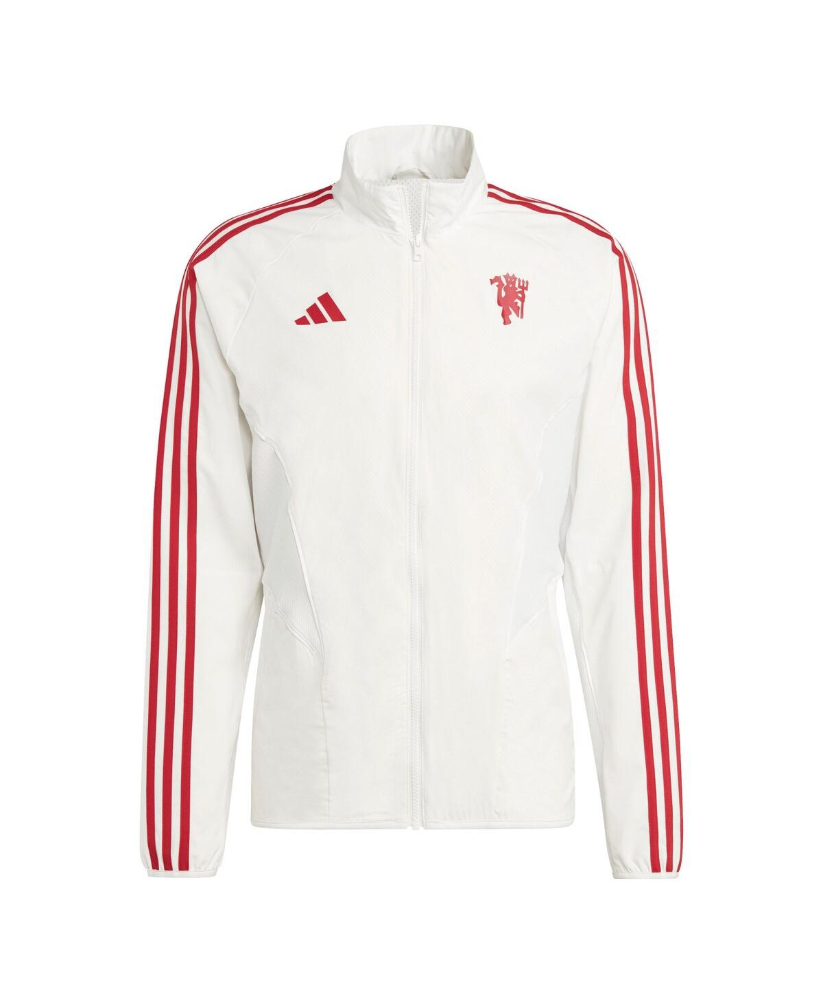 Shop Adidas Originals Men's Adidas White Manchester United 2023/24 Anthem Full-zip Jacket