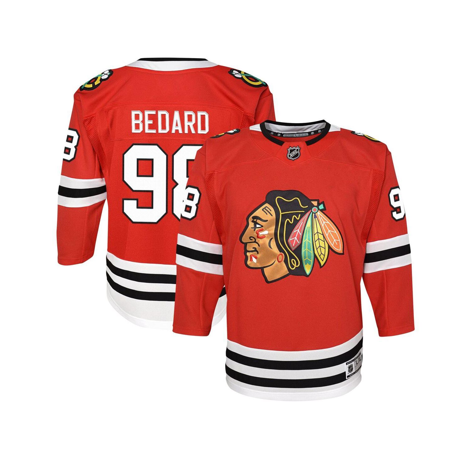 Big Boys Connor Bedard Red Chicago Blackhawks Home Premier Player Jersey