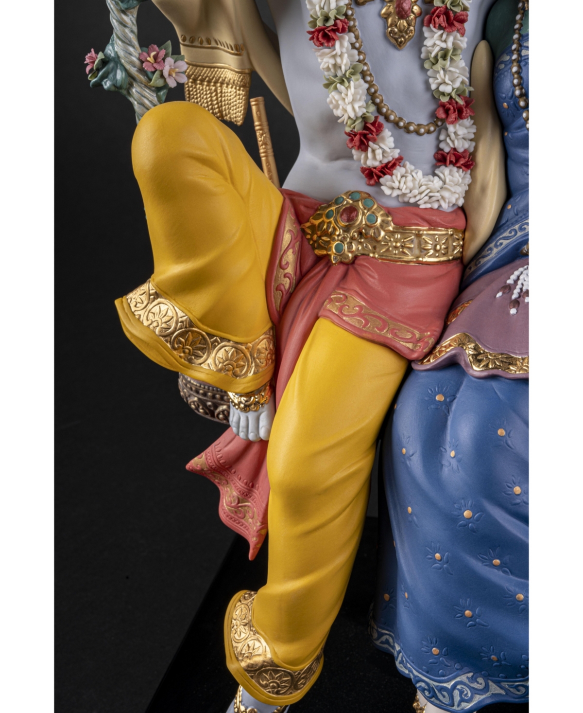 Lladrò Radha Krishna On A Swing Figurine In Multi