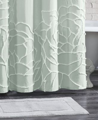 Chenille Rose Shower Curtain, 72" x 72"