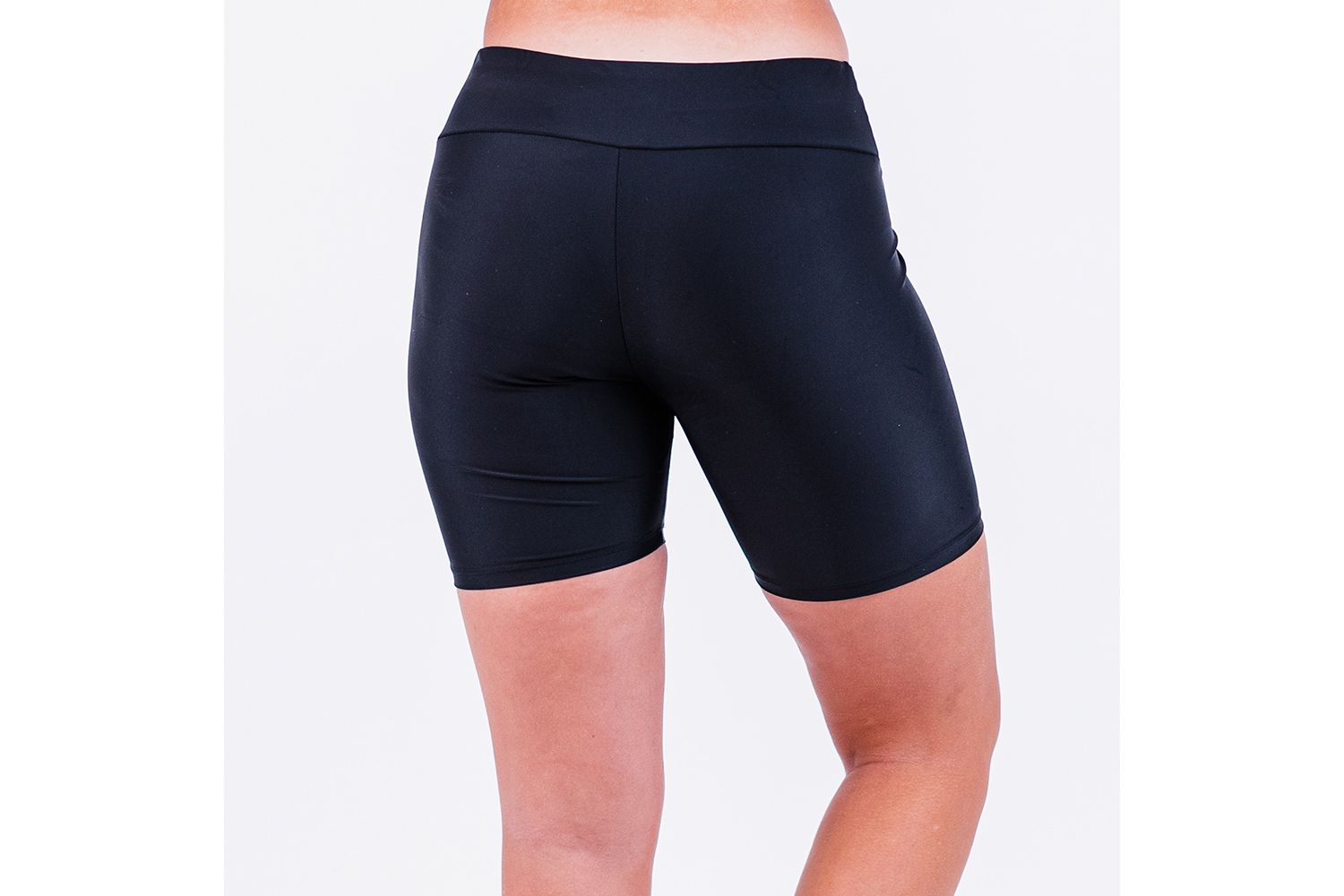Women's Chlorine Resistant High Waisted Mid-Thigh Swim Shorts
