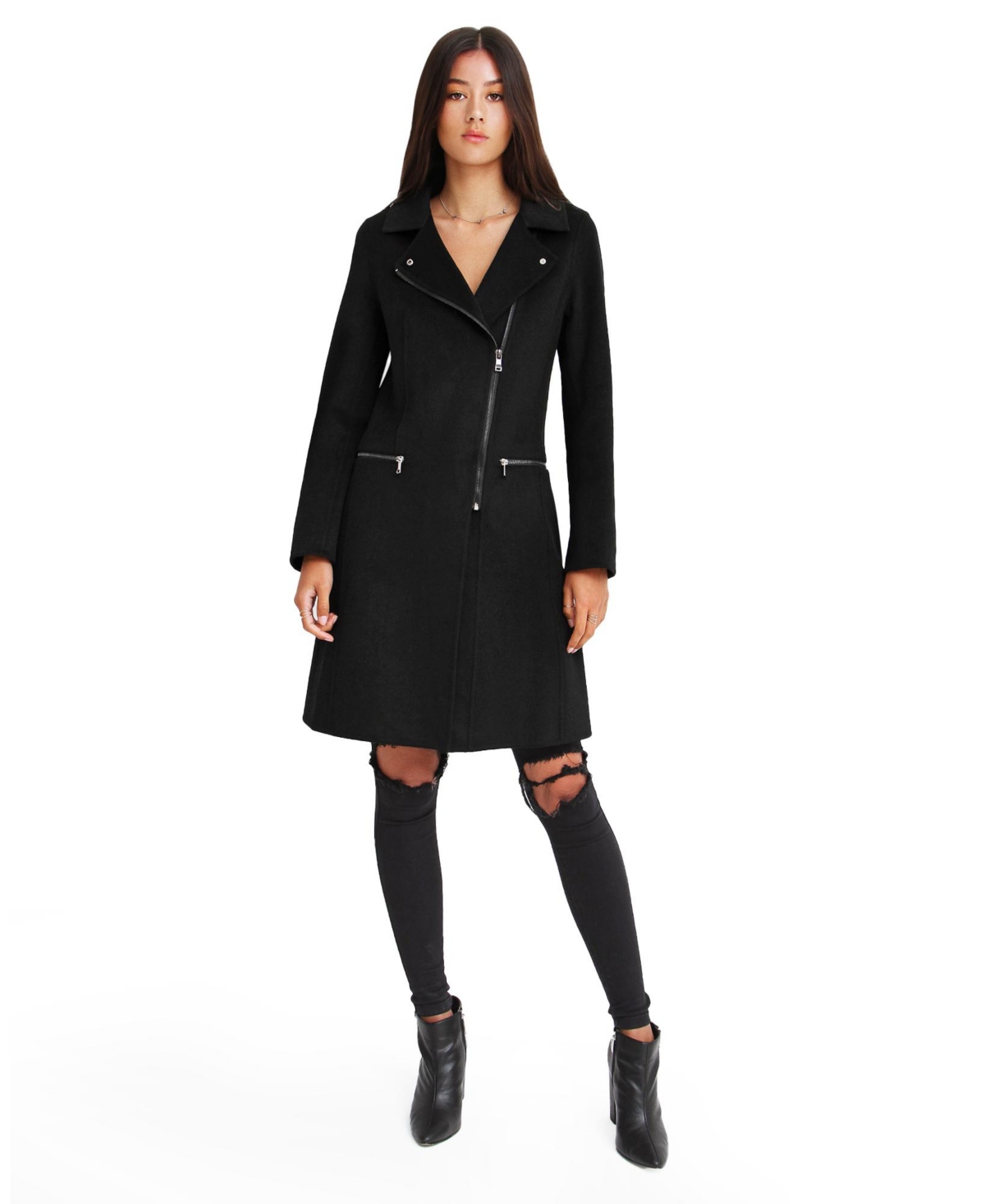 Belle & Bloom Last Chance Wool Blend Moto Coat