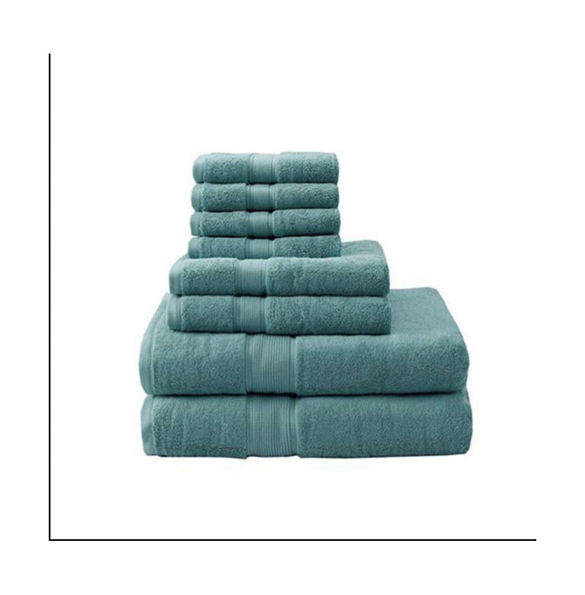 Home Outfitters 800GSM Cotton 8 Piece Set , Absorbent, Bathroom Spa Towel, Luxury