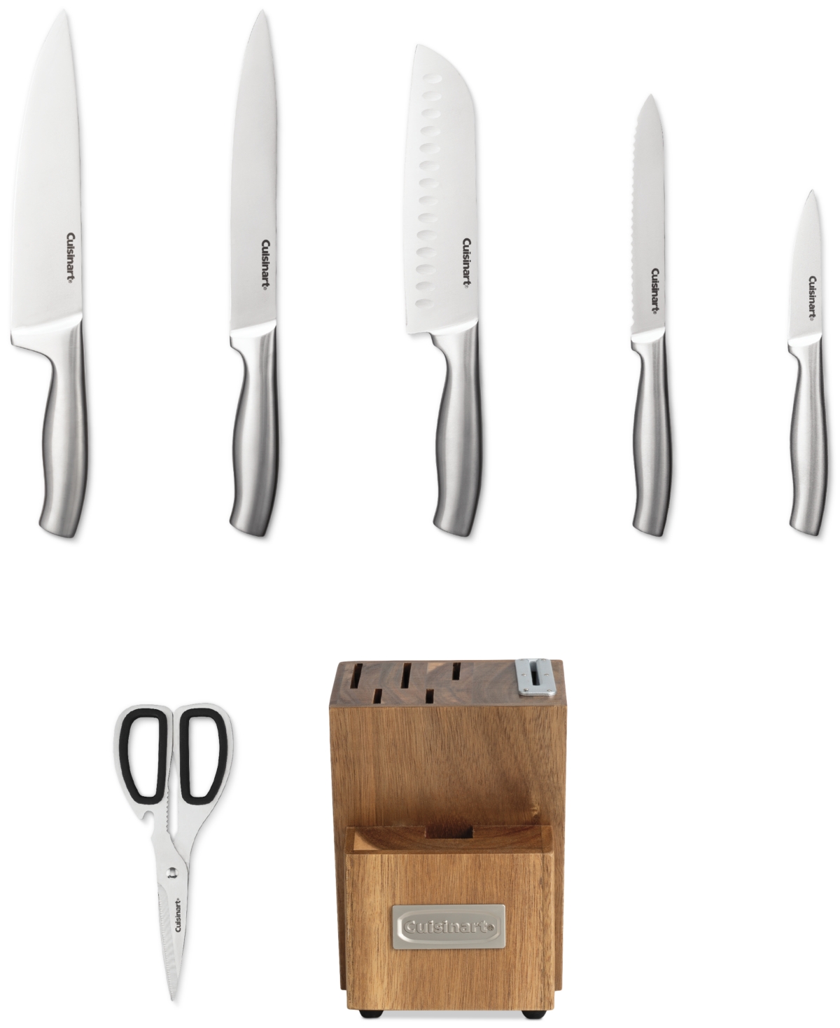 Shop Cuisinart Classic 7-pc. Stainless Steel Knife & Block Set In No Color