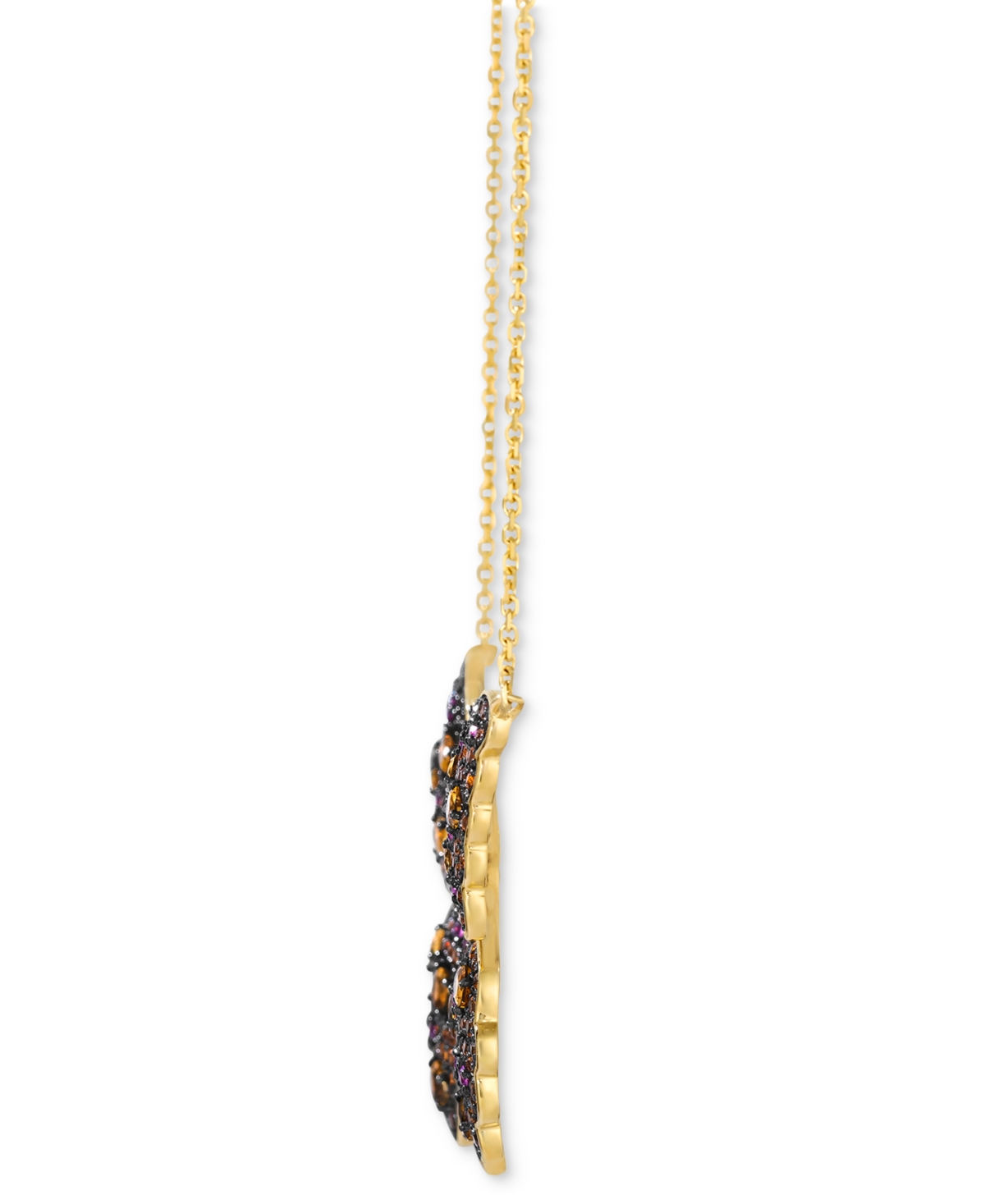 Le Vian Multi-gemstone (5-5/8 Ct. T.w.) & Chocolate Diamond (1/8 Ct. T.w.) Butterfly Adjustable 20" Pendant In No Color