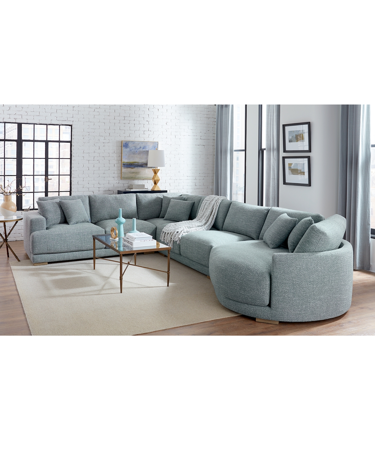 MACY'S CLOSEOUT! VASHER 42" FABRIC SWIVEL CHAIR, CREATED FOR MACY'S 
