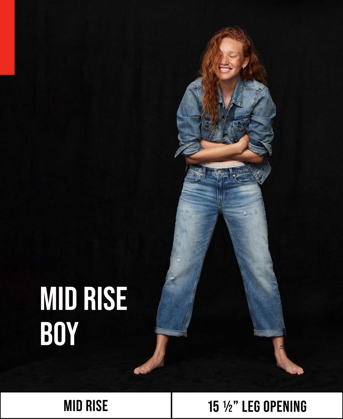 Lucky Brand Women's Mid-Rise Relaxed-Leg Boy Jeans - Easy Like Sunday