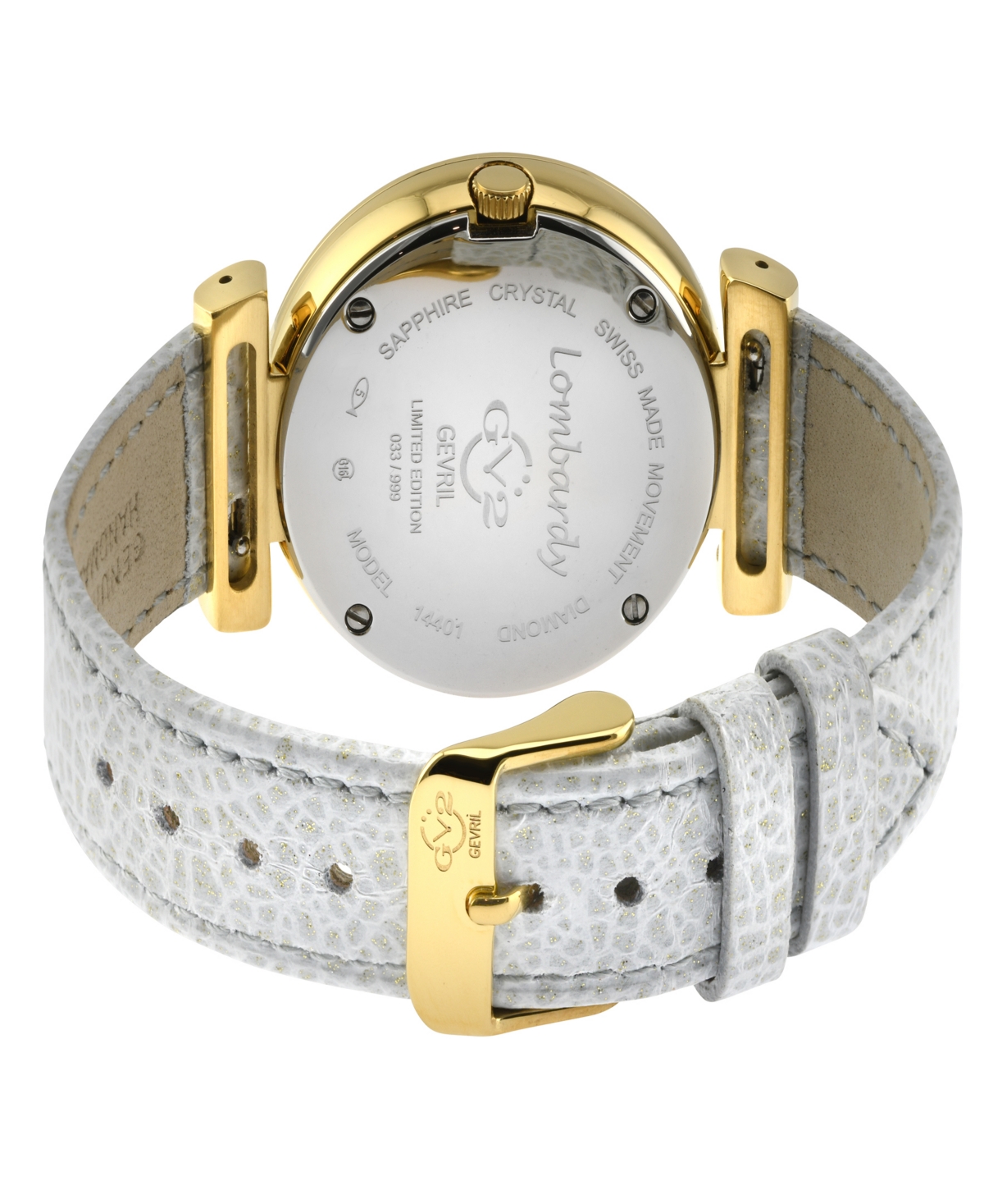 Shop Gv2 By Gevril Women's Lombardy White Leather Watch 36mm