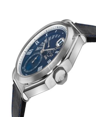 Men's Marchese Black Leather Watch 44mm