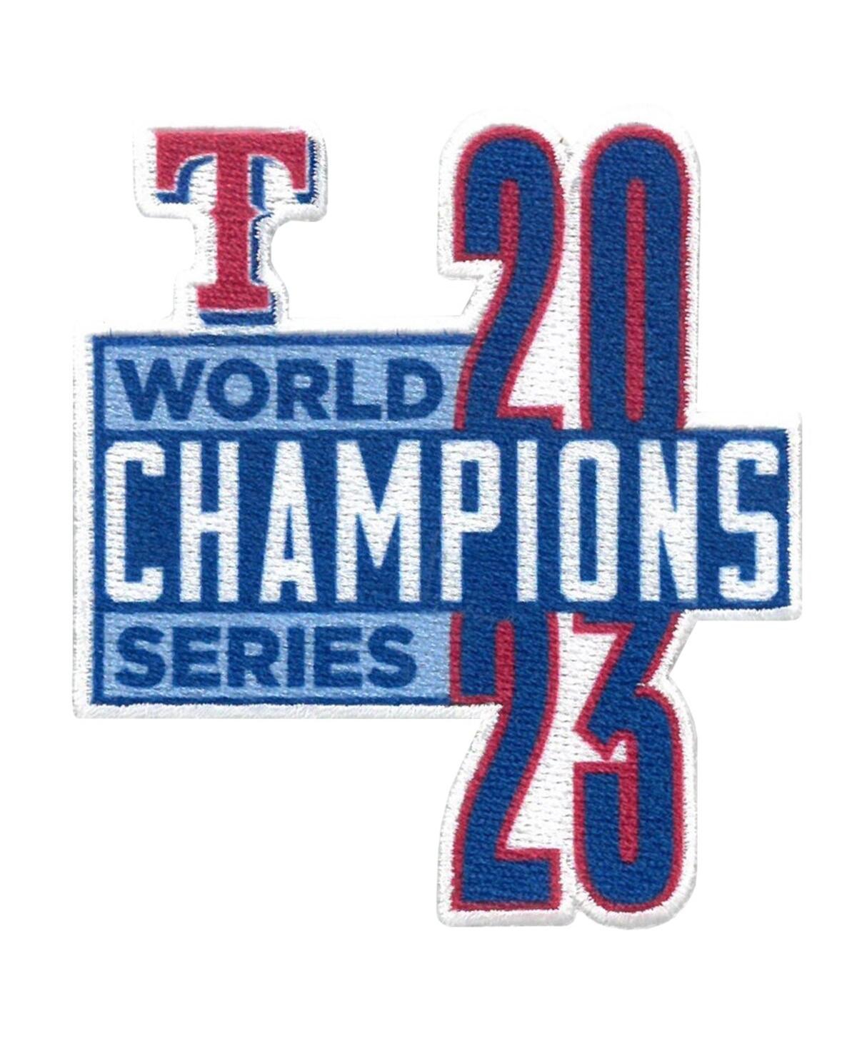 Texas Rangers 2023 World Series Champions Scattered Patch - Blue