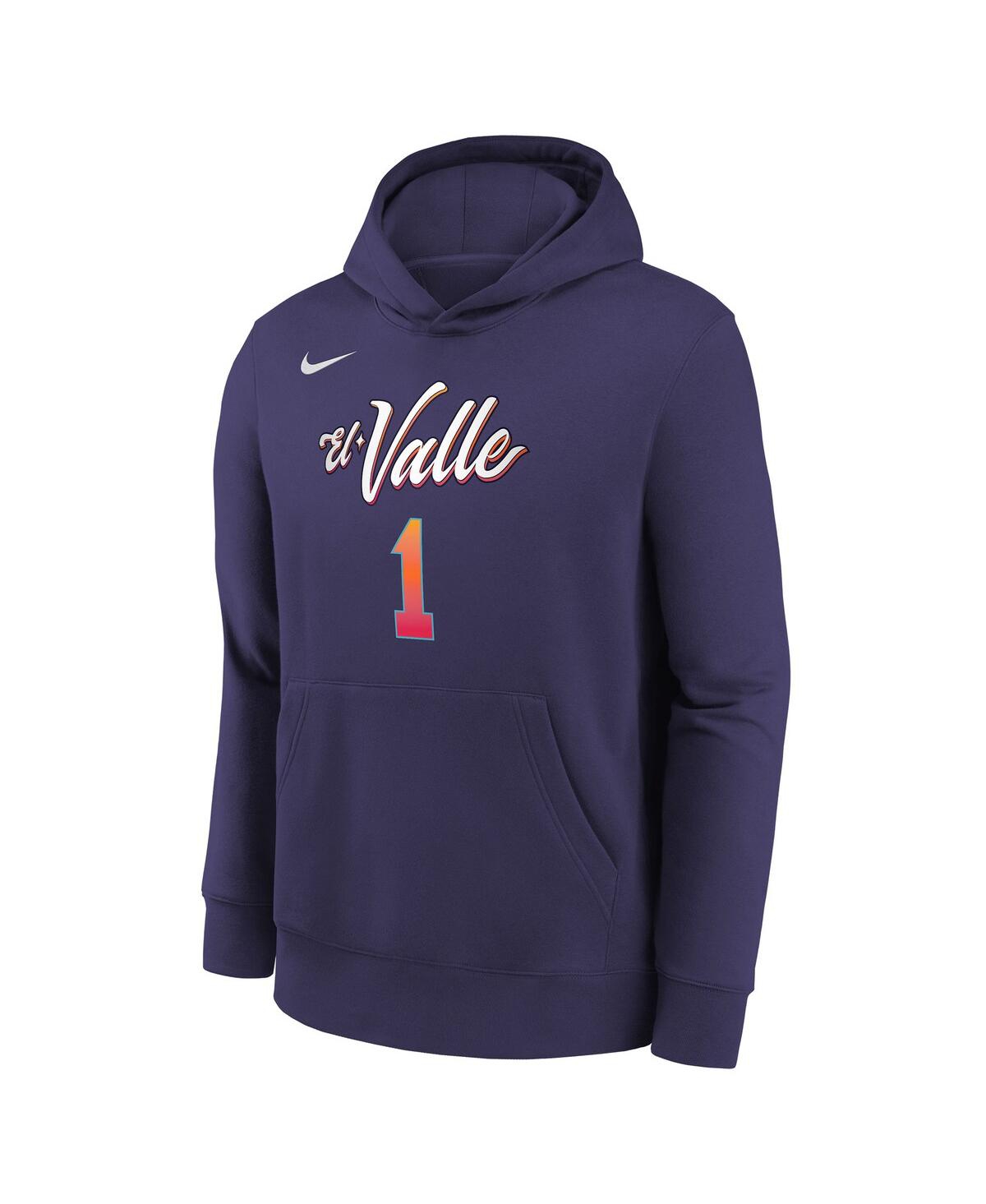 Big Boys Nike Devin BookerPhoenix Suns 2023/24 City Edition Name and Number Pullover Hoodie - Purple