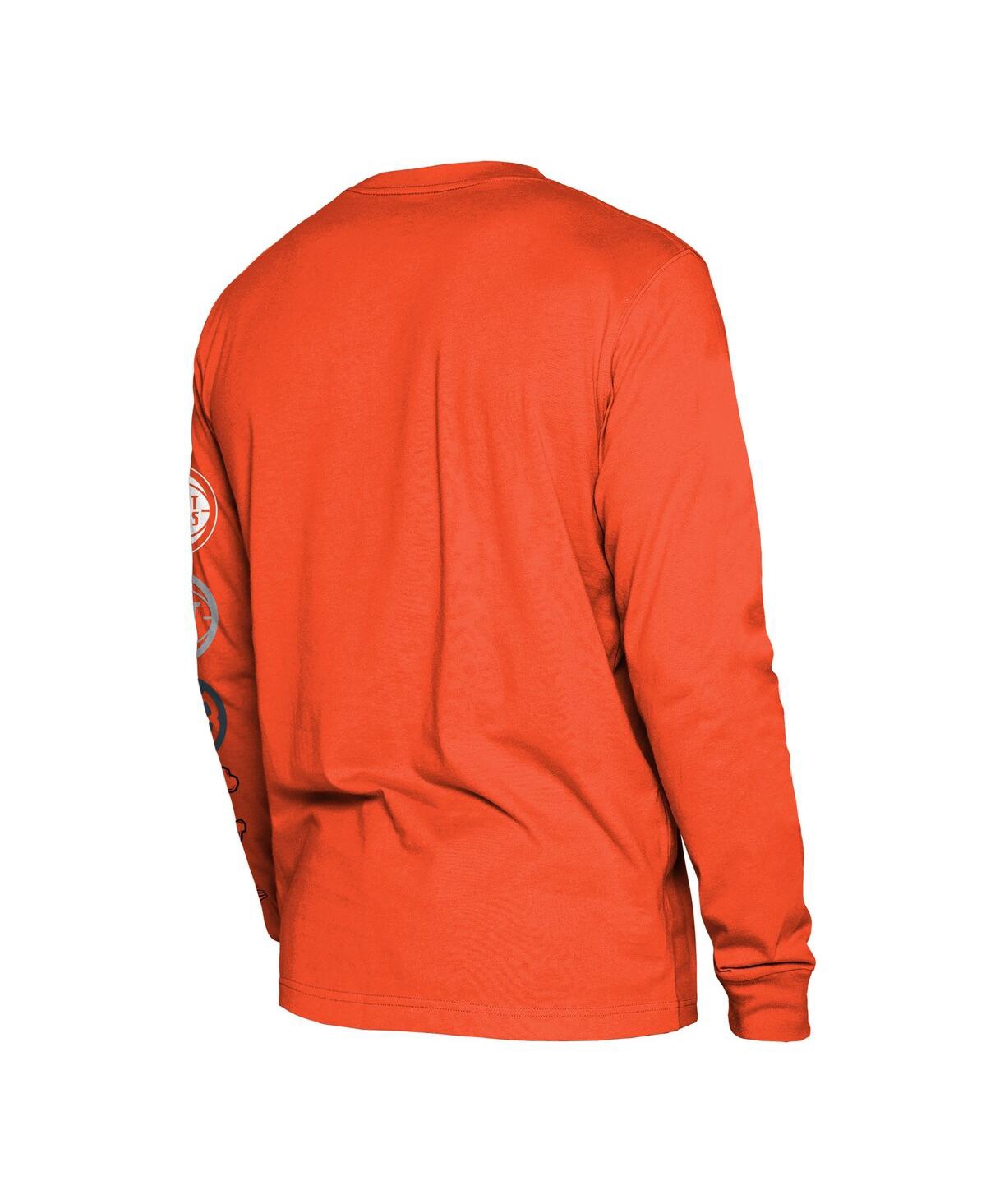 Men's New EraDetroit Pistons 2023/24 City Edition Long Sleeve T-shirt - Orange