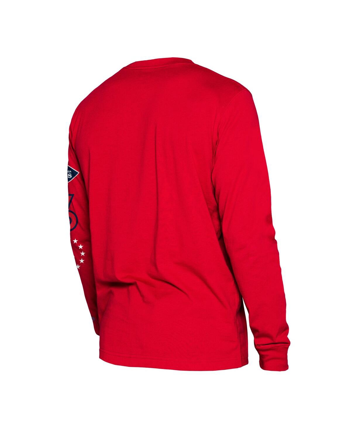 Men's New EraPhiladelphia 76ers 2023/24 City Edition Long Sleeve T-shirt - Red