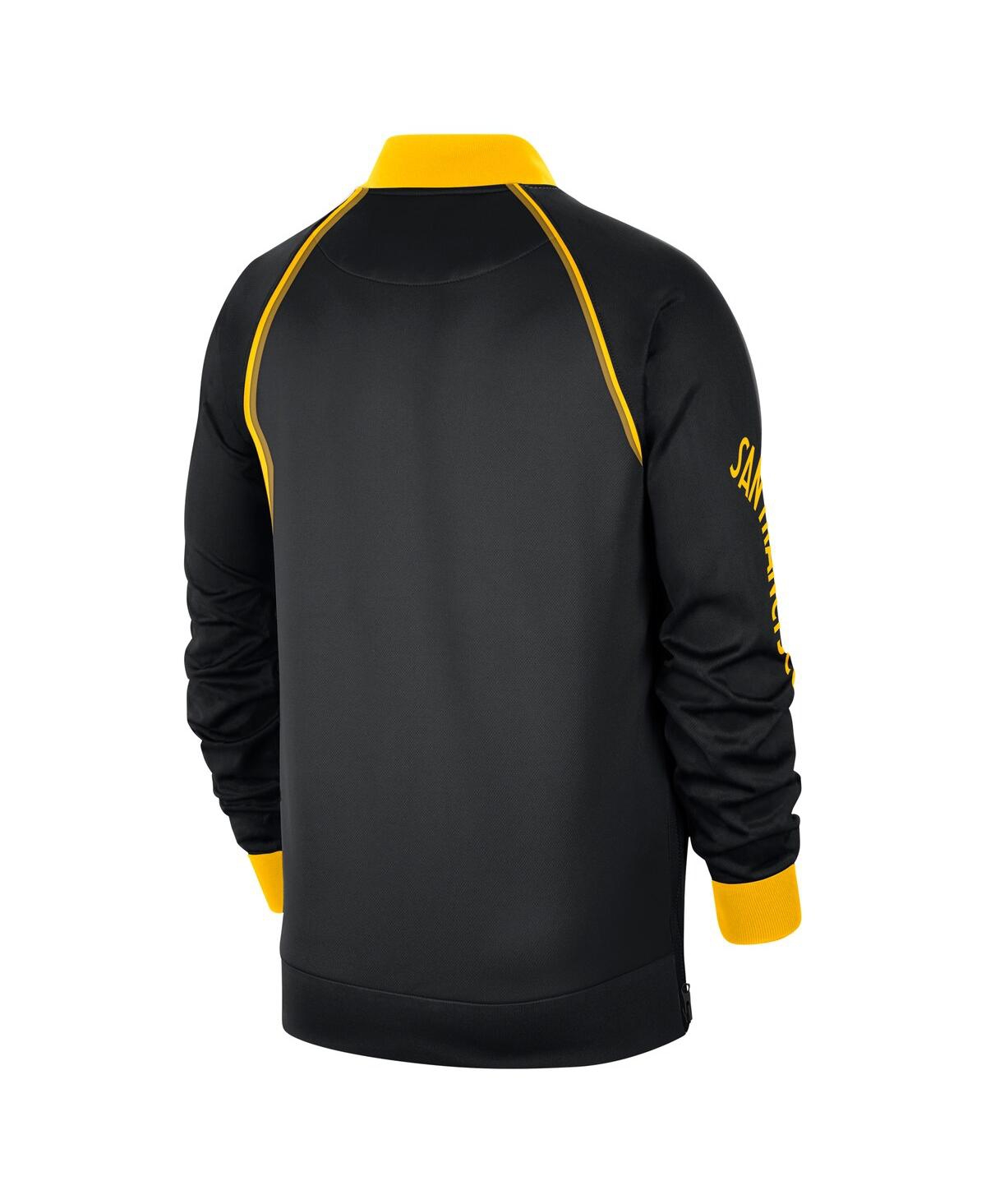 Men's NikeGolden State Warriors 2023/24 City Edition Authentic Showtime Performance Raglan Full-Zip Jacket - Black