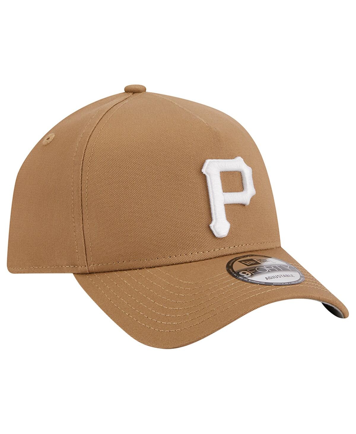 NEW ERA MEN'S NEW ERA KHAKI PITTSBURGH PIRATES A-FRAME 9FORTY ADJUSTABLE HAT 