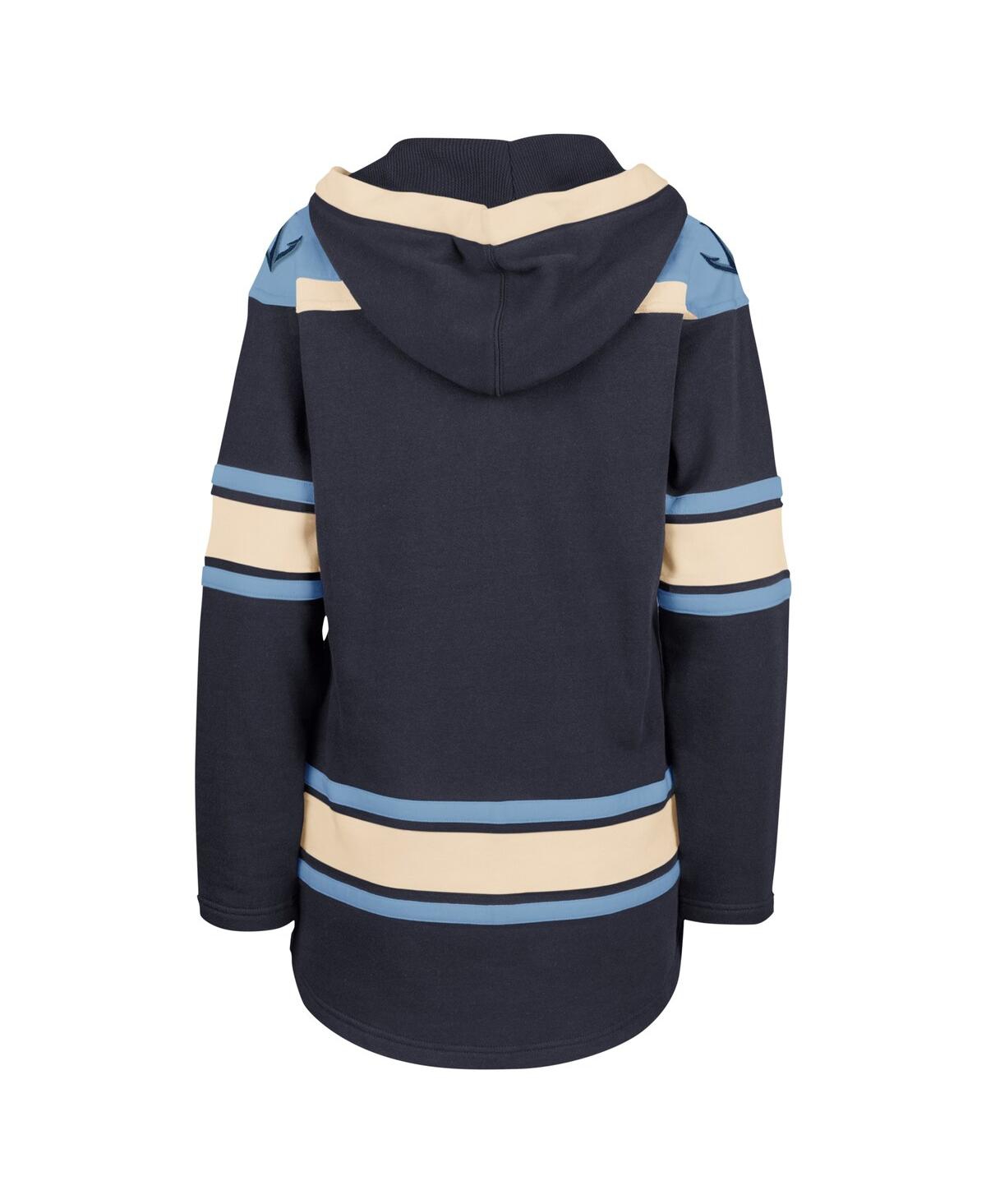 Women's '47 BrandSeattle Kraken Superior Lacer Pullover Hoodie - Navy