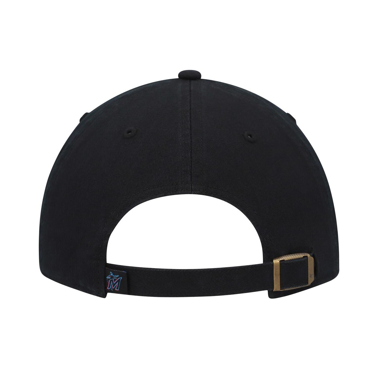 Men's Black Miami Marlins Team Pride Clean Up Adjustable Hat