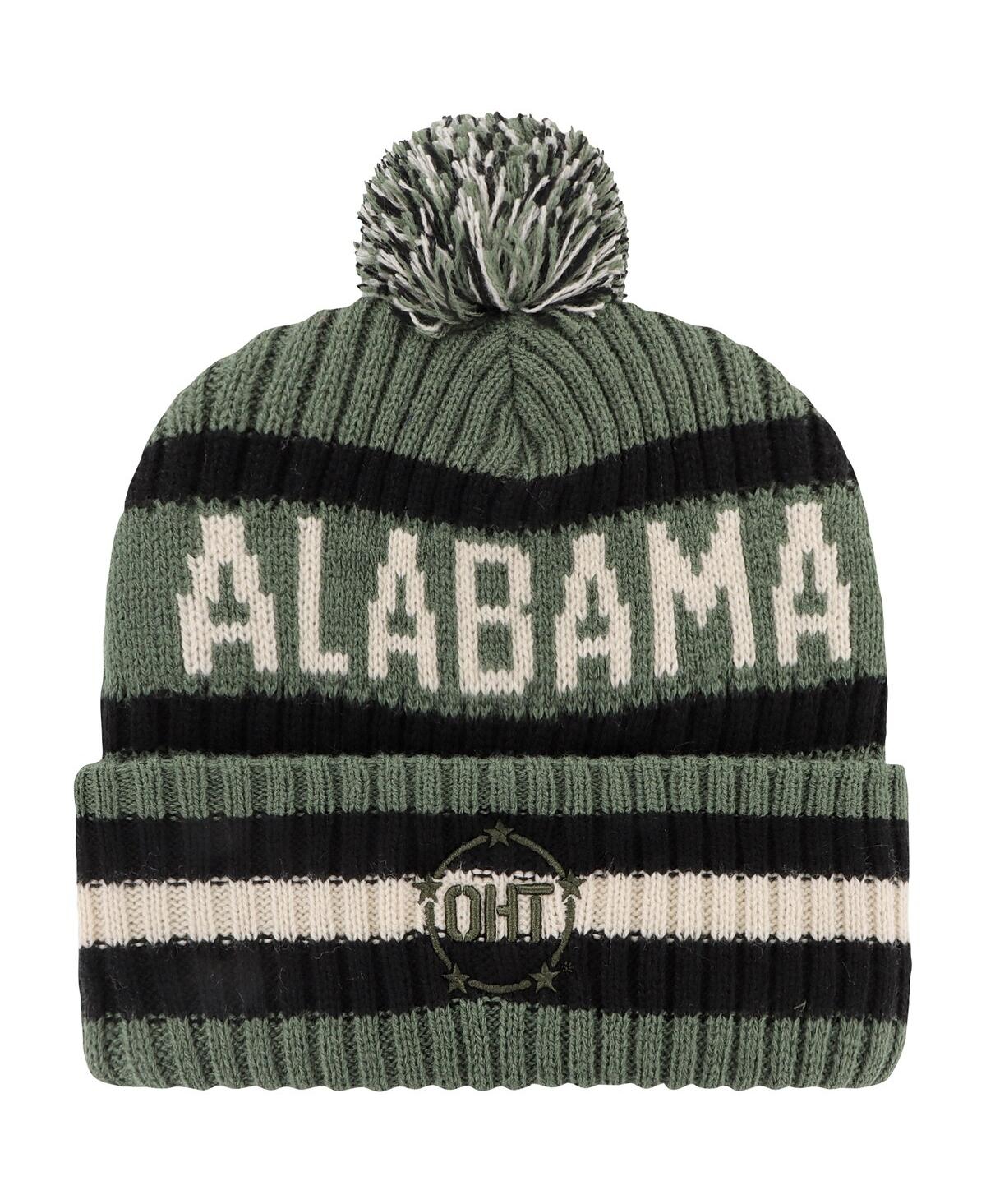 Men's '47 BrandAlabama Crimson Tide Oht Military-Inspired Appreciation Bering Cuffed Knit Hat with Pom - Green
