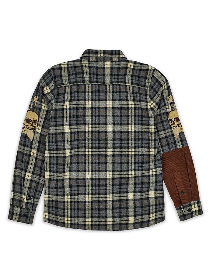 Reason Men's Skulls Embroidered Long Sleeves Overshirt Macy's