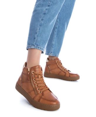 Carmela Collection Women's Leather High Top Sneakers By XTI
