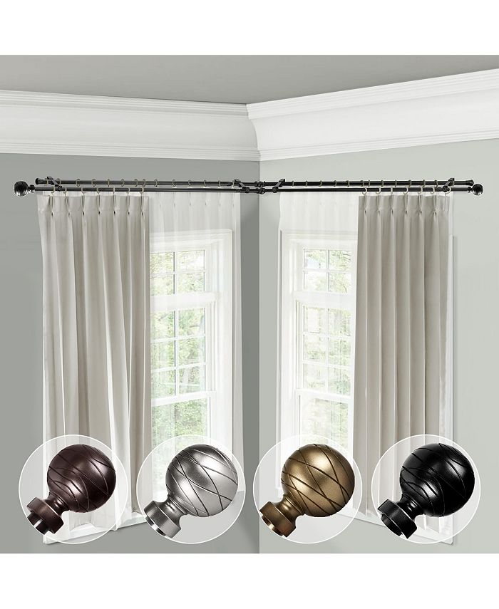 Rod Desyne Arman 13/16" Double Corner Window Curtain Rod 4884" Macy's