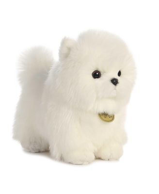 Photo 1 of Aurora Small Pompom Pup Miyoni Tots Adorable Plush Toy White 9"