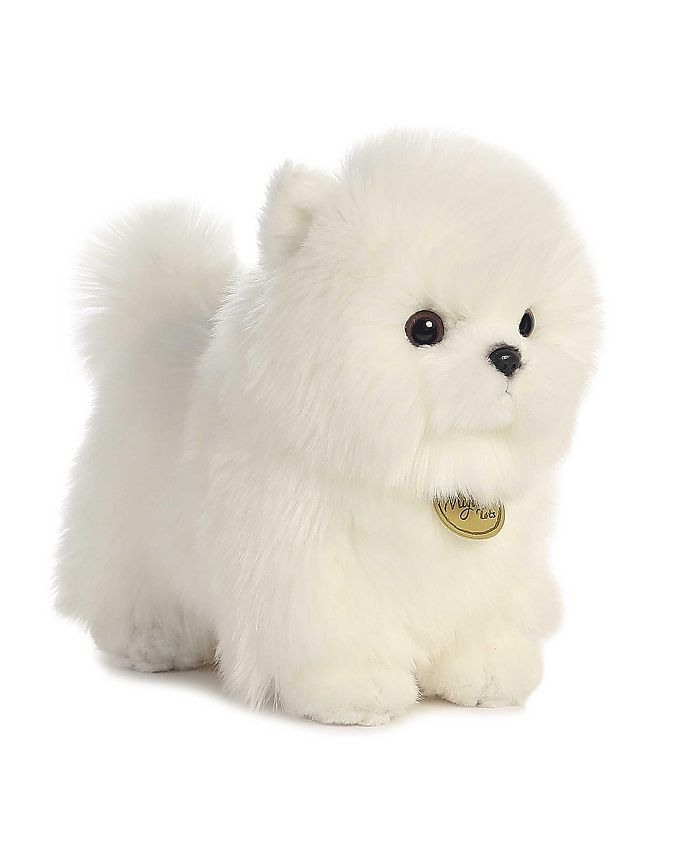 Aurora Small Pompom Pup Miyoni Tots Adorable Plush Toy White 9" - Macy's