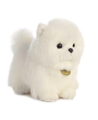 Aurora Small Pompom Pup Miyoni Tots Adorable Plush Toy White 9" - Macy's