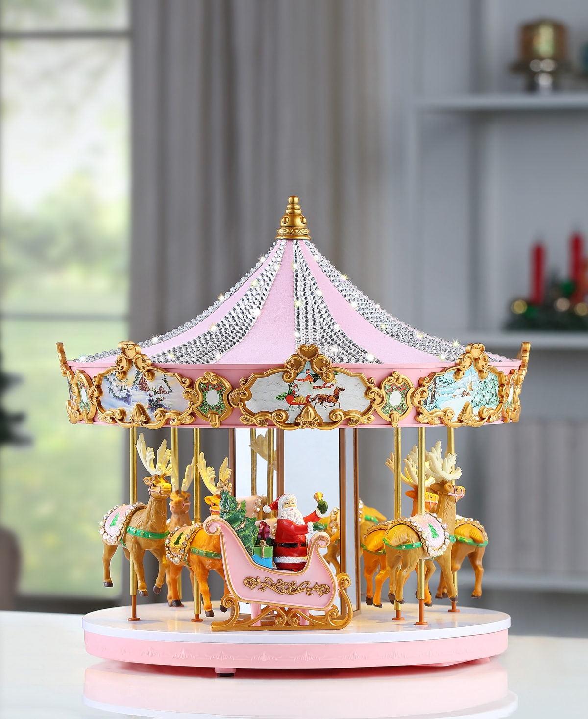 Animated Musical Crystal Carousel