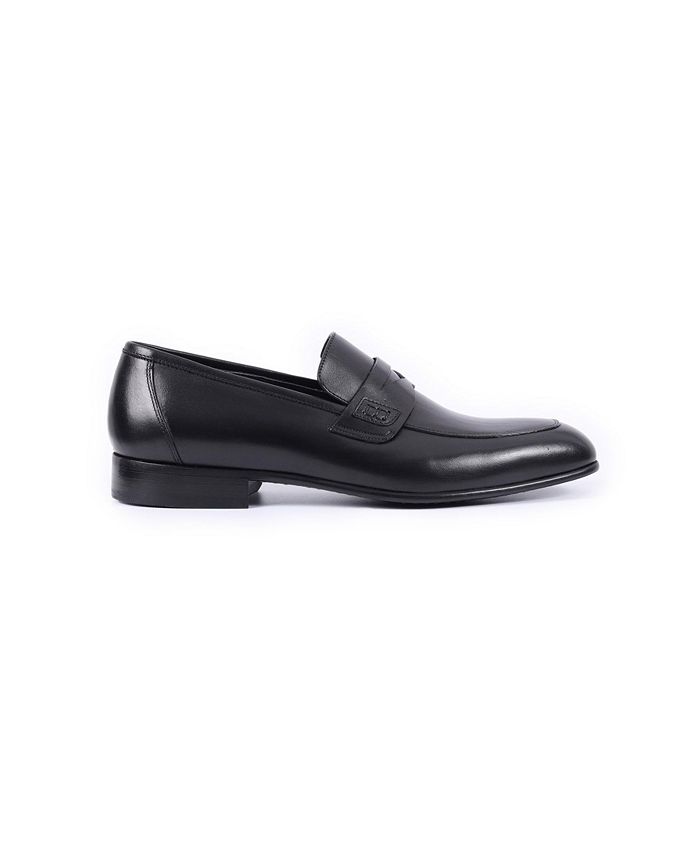 VELLAPAIS Salamon Black Leather Men's Penny Loafers Dress Shoes - Macy's