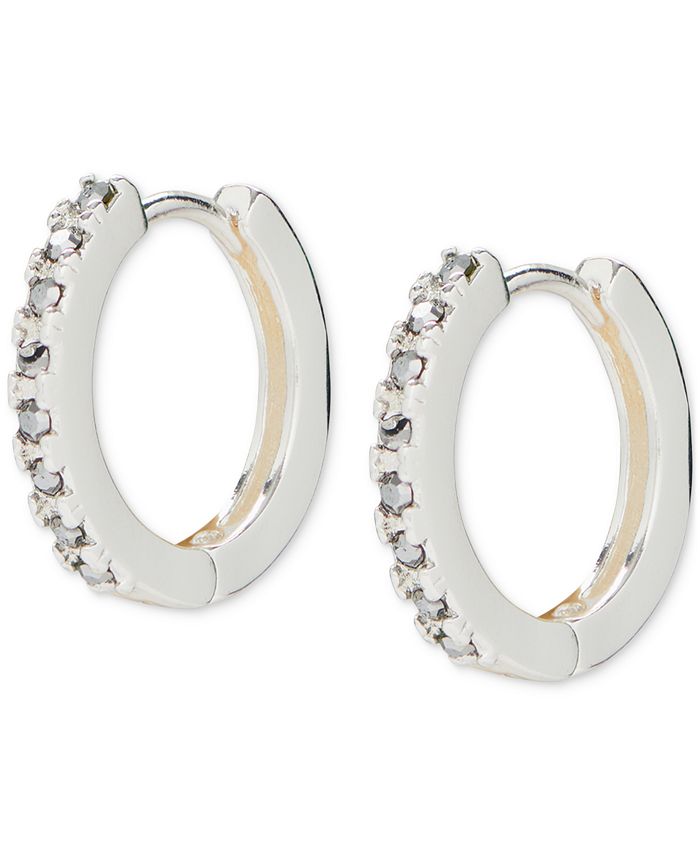 Pave mini hoop earrings clearance